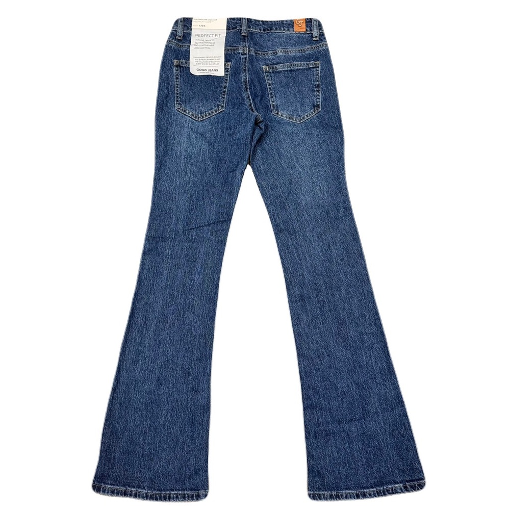 Flare Medium Wash Bootcut Low Rise Jeans Y2K Vintage 70s Indie Boho Size 25 - Picture 3 of 14